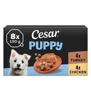 Cesar Classic Terrine 8 x 150g Poultry in Loaf Puppy Wet Dog Food Tray