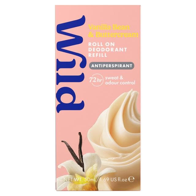 Wild 50ml Vanilla Bean & Buttercream Antiperspirant Roll On Deodorant - gallery image 1