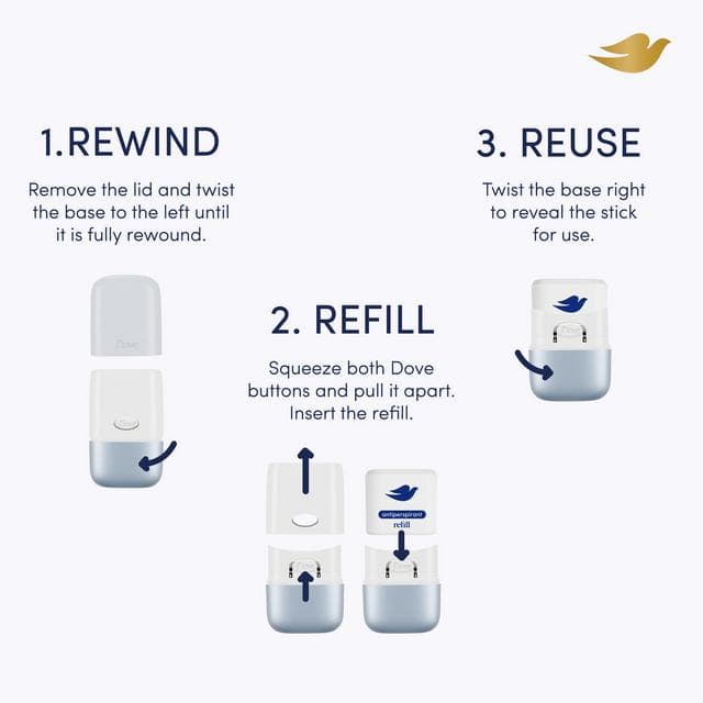 Dove 35ml No. 41 Peony & Pineapple 72h Anti Perspirant Refillable Starter Kit Women's Deodorant - gallery image 6