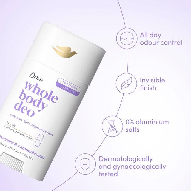 Dove 75ml Lavender & Camomile Whole Body Stick Deodorant - gallery image 2