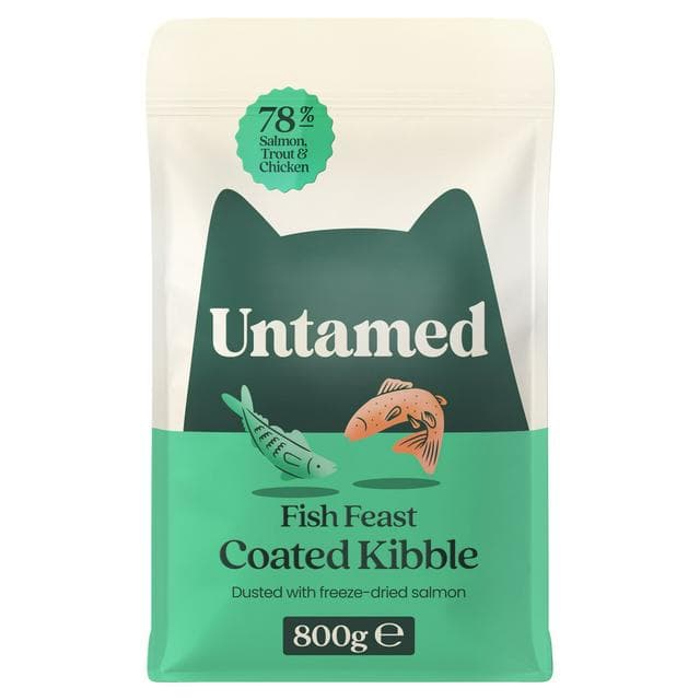Untamed 800g Fish Feast Coated Kibble Cat Food - gallery image 1