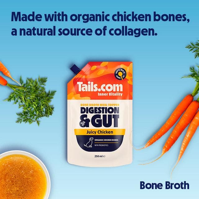 Tails.com Inner Vitality 250ml Digestion & Gut Juicy Chicken Bone Broth Meal Topper Dog Food - gallery image 3