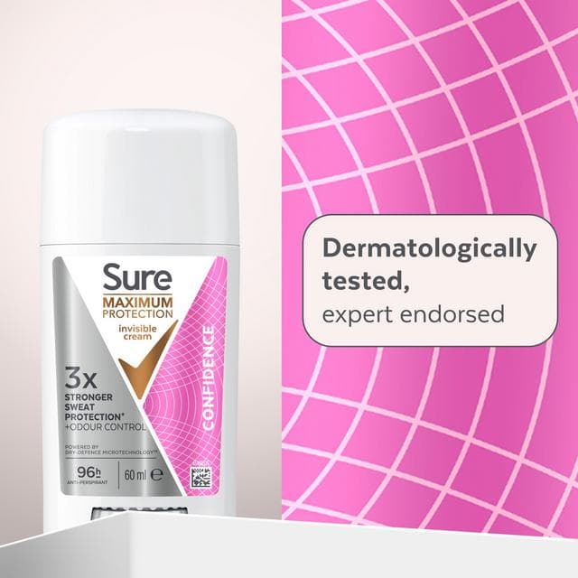 Sure Maximum Protection 60ml Confidence Anti Perspirant Cream Stick Deodorant - gallery image 2