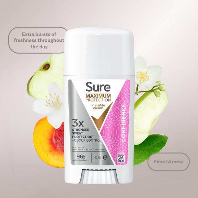 Sure Maximum Protection 60ml Confidence Anti Perspirant Cream Stick Deodorant - gallery image 3