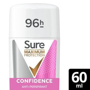 Sure Maximum Protection 60ml Confidence Anti Perspirant Cream Stick Deodorant