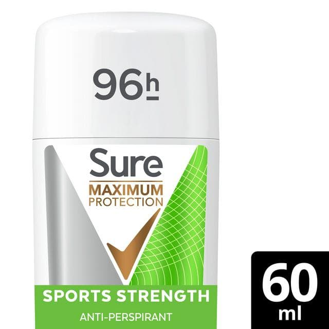 Sure 60ml Maximum Protection Sport Strength Anti Perspirant Cream Stick Deodorant - gallery image 1
