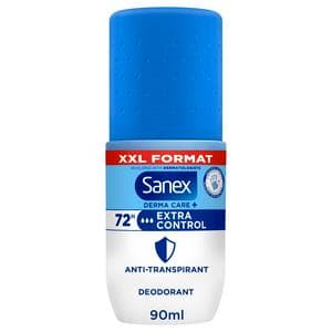 Sanex Derma Care+ 90ml Extra Control 72h Antiperspirant Roll on Deodorant
