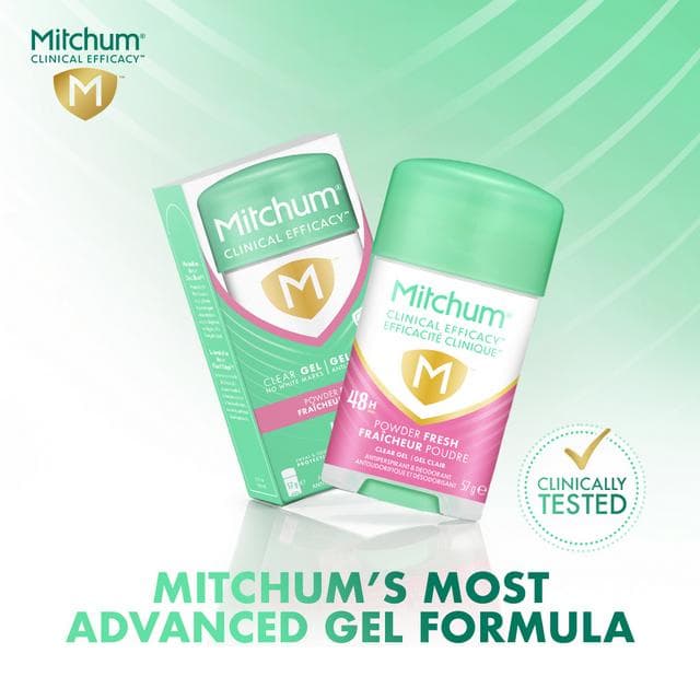 Mitchum 57g Antiperspirant & Deodorant Powder Fresh Clear Gel - gallery image 3