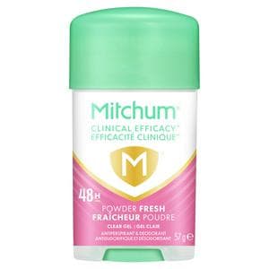 Mitchum 57g Antiperspirant & Deodorant Powder Fresh Clear Gel
