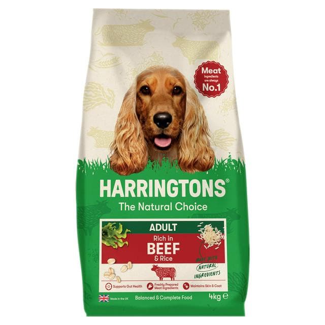 Harringtons 4kg Rich in Beef & Rice Dry Adult Dog Food - gallery image 1