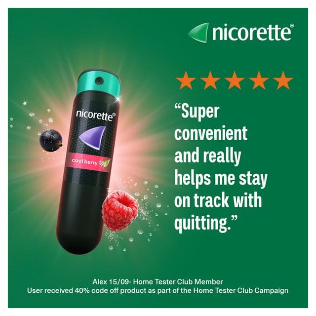Nicorette 1 x Quickmist Cool Berry Quit Vaping Aid Mouthspray - gallery image 3