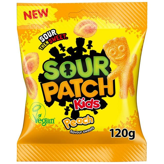 Sour Patch Kids 120g Peach Flavour Sweets Bag - gallery image 1