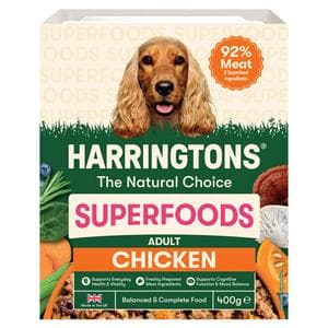 Harringtons Superfoods 400g The Natural Choice Adult Chicken Wet Dog Food Pouches