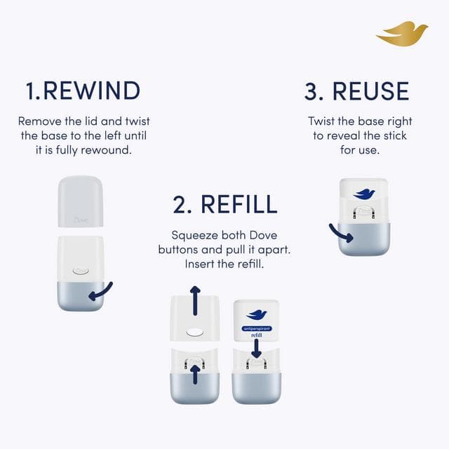 Dove 35ml No. 1 Original 72h Anti Perspirant Refillable Starter Kit Women's Deodorant - gallery image 6