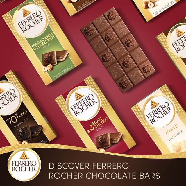 Ferrero Rocher Milk Chocolate Bar with Hazelnut & Pecan 90g - gallery image 6