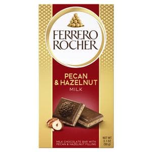 Ferrero Rocher Milk Chocolate Bar with Hazelnut & Pecan 90g