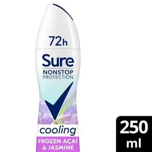 Sure Women 250ml Acai & Jasmine Nonstop Protection Frozen Antiperspirant Aerosol Deodorant Spray