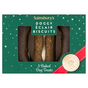 Sainsbury's 3 x Doggy Eclair Biscuits Baked Dog Treats