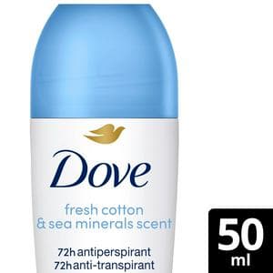 Dove Advanced Care 50ml Fresh Cotton & Sea Minerals Antiperspirant Roll on Deodorant