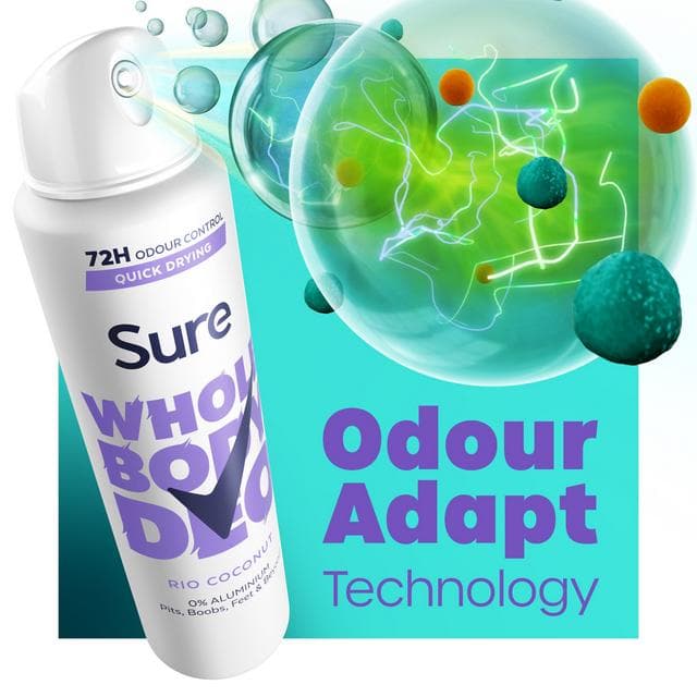 Sure 150ml Rio Coconut Whole Body Deodorant Spray - gallery image 3