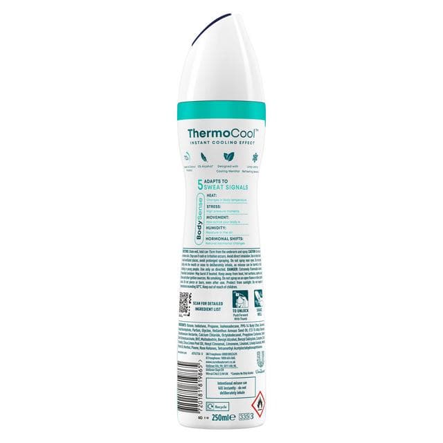 Sure Women 250ml Eucalyptus & Coconut Nonstop Protection Water Antiperspirant Aerosol Deodorant Spray - gallery image 6
