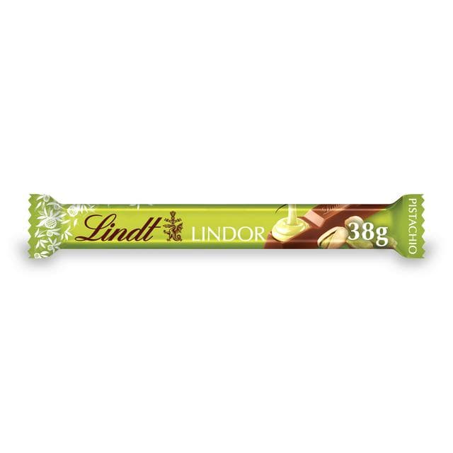 Lindt Lindor 38g Pistachio Milk Chocolate Treat Bar - gallery image 1