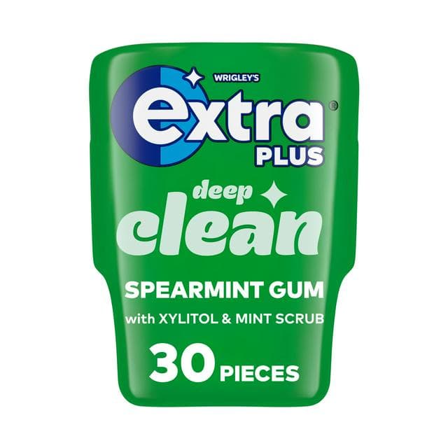 Extra Plus 30 x Deep Clean Sugarfree Chewing Gum Bottle - gallery image 1
