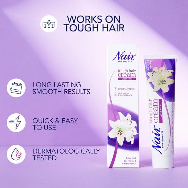 Nair 90ml Legs & Body Tough Hair Remover Cream - gallery image 2