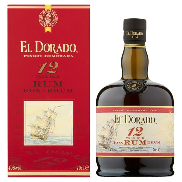 El Dorado 70cl Finest Demerara 12 Year Old Rum Bottle - gallery image 1