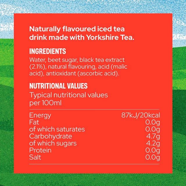 Yorkshire Tea 330ml Peach & Raspberry Iced Tea Can - gallery image 5