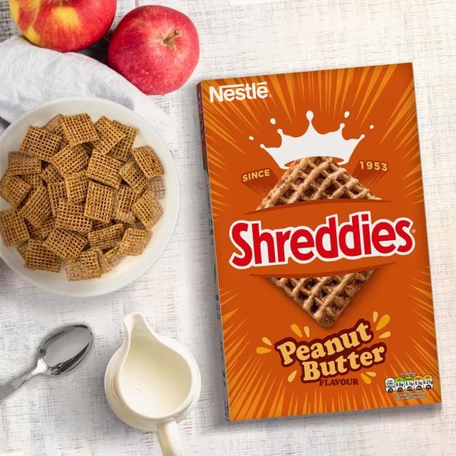 Nestle Shreddies 580g Peanut Butter Malted Wheats Breakfast Cereal - gallery image 3