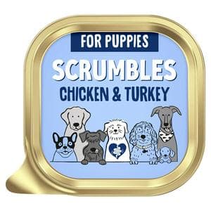 Scrumbles 150g Chicken & Turkey for Puppies Wet Dog Food Tray