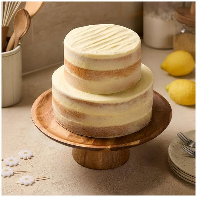 Sainsbury's 2.3kg Two Tier Lemon Drizzle Naked Celebration Cake, Taste the Difference - gallery image 1