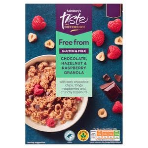 Sainsbury's Free From 350g Chocolate, Hazelnut & Raspberry Granola