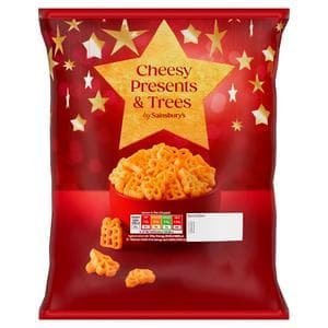 Sainsbury's 100g Cheesy Presents & Trees Sharing Crisps