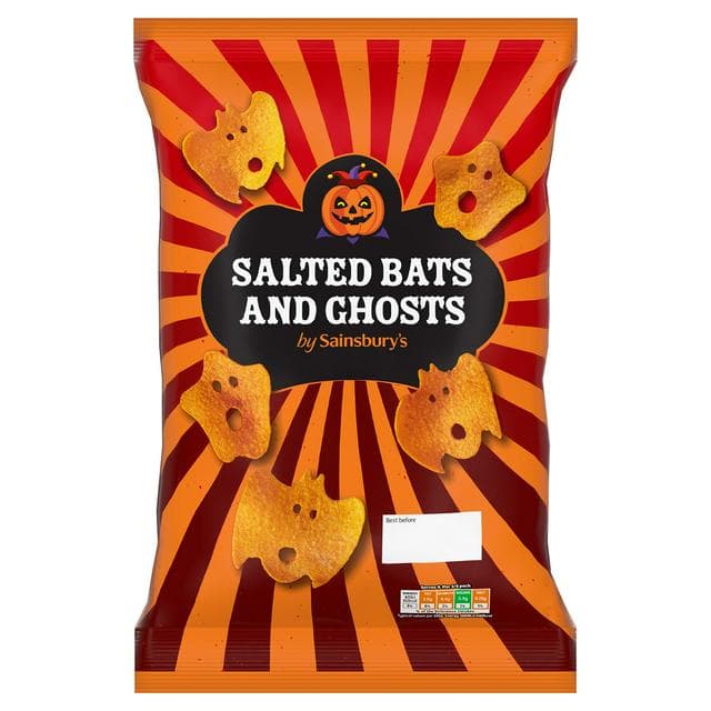 Sainsbury's 100g Salted Bats & Ghosts Snacks - gallery image 1