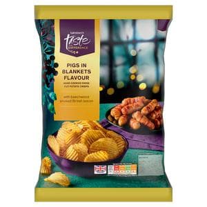 Sainsbury's 150g Pigs in Blankets Ridge Crisps, Taste the Difference