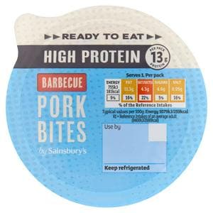 Sainsbury's 70g High Protein BBQ Pork Bites