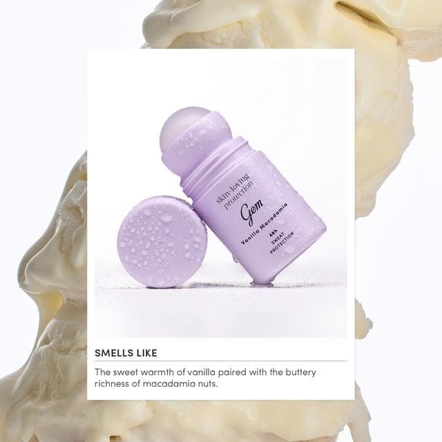 Gem 50ml Skin Loving Protection Vanilla Macadamia Female Roll on Deodorant - gallery image 3