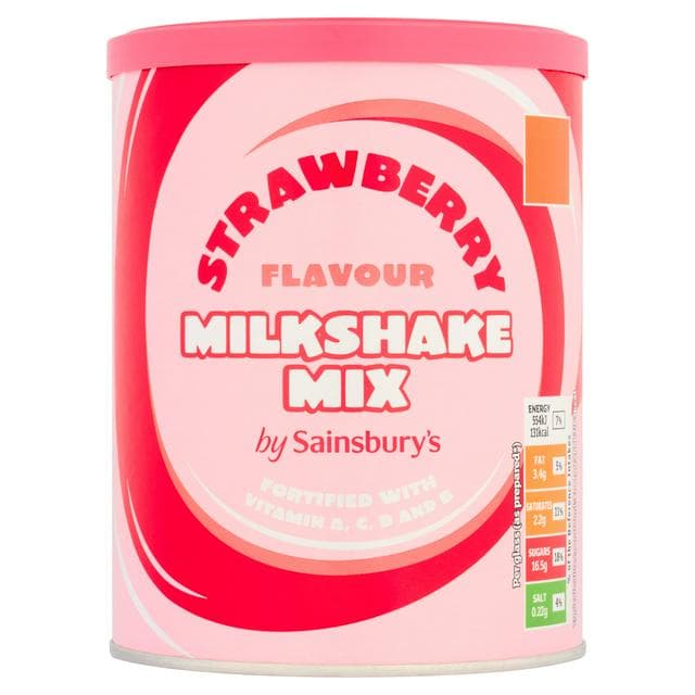 Sainsbury's 300g Strawberry Flavour Milkshake Mix - gallery image 1