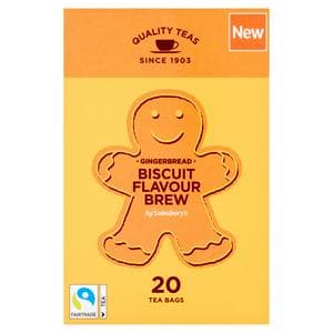 Sainsbury's 20 Gingerbread Biscuit Flavour Brew Tea Bags 40g