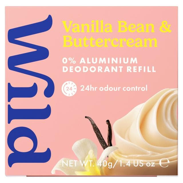 Wild 40g Vanilla Bean & Buttercream Aluminium Free Refillable Natural Deodorant Refill - gallery image 1