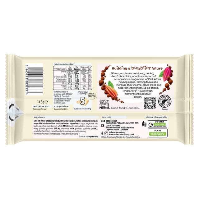 Aero 145g White Chocolate Sharing Milkybar - gallery image 3