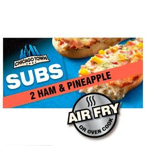 Chicago Town 2 x Subs Ham & Pineapple Pizzas 250g