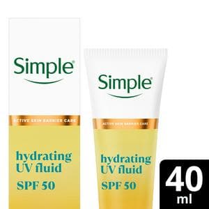 Simple 40ml Hydrating UV Fluid Sunscreen with SPF 50 Sun Protection