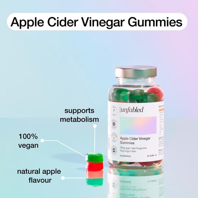 Unfabled 60 x Apple Cider Vinegar Gummies - gallery image 2