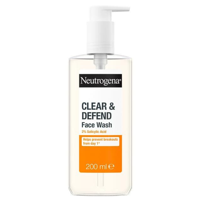 Neutrogena 200ml Clear & Defend 2% Salicylic Acid Face Wash - gallery image 1