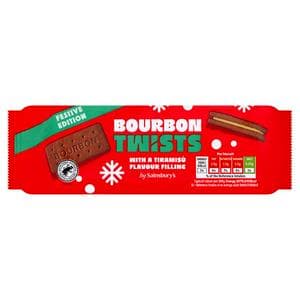 Sainsbury's 150g Tiramisu Flavour Filled Bourbon Twists Biscuits, Festive Edition