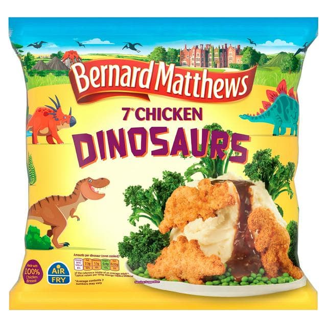 Bernard Matthews 350g Frozen Chicken Dinosaurs Crispy Fun Meals for Kids - gallery image 1