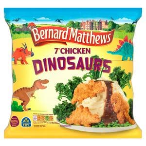 Bernard Matthews 350g Frozen Chicken Dinosaurs Crispy Fun Meals for Kids